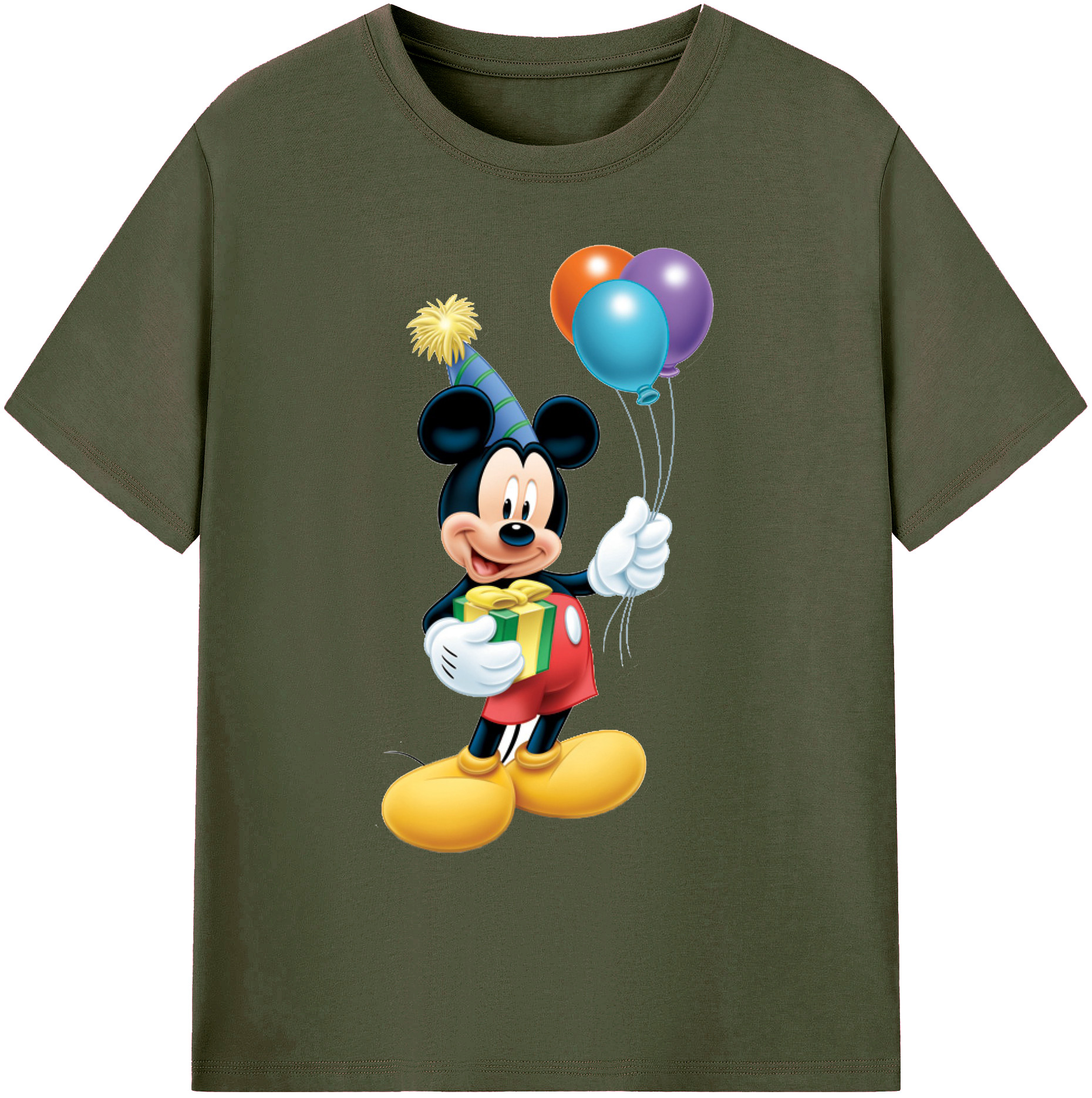 ミッキーマウス Mickey Mouse 綿100％ メンズ半袖Tシャツ｜肌触りやわらか＆通気性